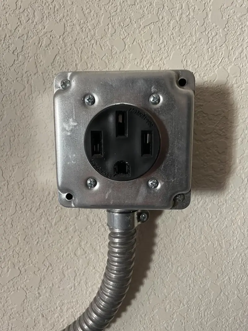 NEMA 14-50 outlet installed for Electrical Panel Upgrade in Oakland